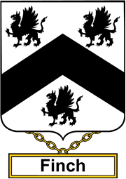English Coat of Arms Shield Badge for Finch