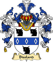 Scottish Family Coat of Arms (v.25) Bissland or Bilsland or Bullsland