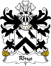 Welsh Coat of Arms for Rhys (AP Sir GRUFFUDD)