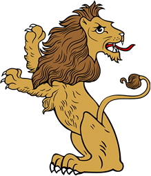 Lion Sejant Erect Reguardant