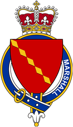 British Garter Coat of Arms for Marshall (England)