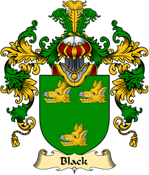 Scottish Family Coat of Arms (v.25) Black