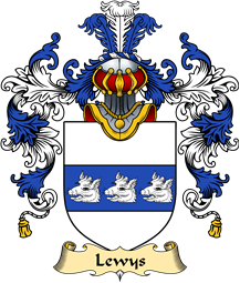 Welsh Family Coat of Arms (v.25) Lewys (AP RHYS AP HYWEL AP GRUFFUDD)