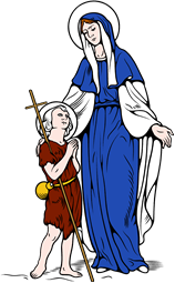 St Elizabeth with John the Baptist