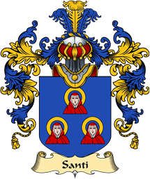 Italian Family Coat of Arms (v.25a) Santi