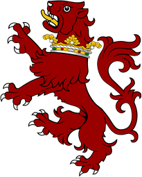 Lion Rampant Ducally Gorged