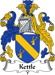 English Coat of Arms for the family Kettle