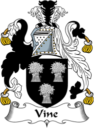 English Coat of Arms for the family Vine