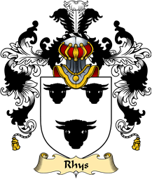 Welsh Family Coat of Arms (v.25) Rhys (AP BELDRI AP CYDIFOR FAWR)
