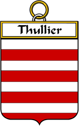 French Coat of Arms Badge for Thullier