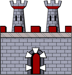 Castle Wall-Embattled-2 Towers