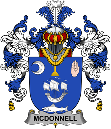 Irish Family Coat of Arms (v.25b) McDonnell