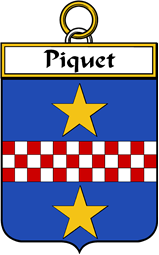 French Coat of Arms Badge for Piquet