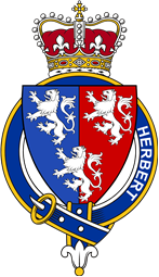 British Garter Coat of Arms for Herbert (England)