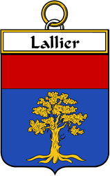 French Coat of Arms Badge for Lallier