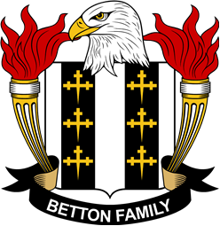 Coat of arms used by the Betton family in the United States of America