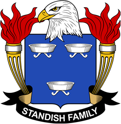 Coat of arms used by the Standish family in the United States of America