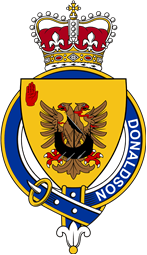 British Garter Coat of Arms for Donaldson (Scotland)