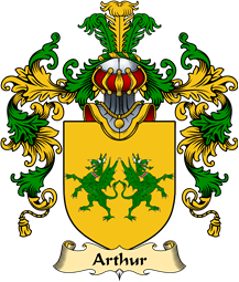 Welsh Family Coat of Arms (v.25) Arthur I (ab uthr pendragon-King Arthur)