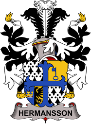 Coat of arms used by the Danish family Hermansson (Suede)