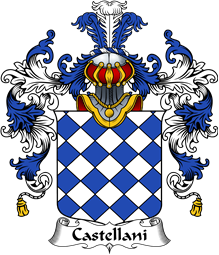 Italian Family Coat of Arms (v.25b) Castellani