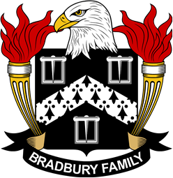 Coat of arms used by the Bradbury family in the United States of America