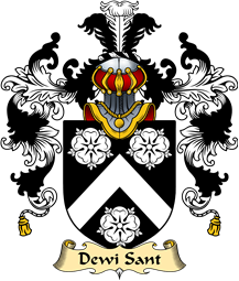 Welsh Family Coat of Arms (v.25) Dewi Sant (Saint David)