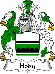 English Coat of Arms for the family Hody