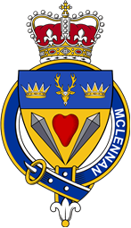 British Garter Coat of Arms for McLennan (Scotland)