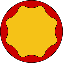 Circular Shield-Bordure Wavy