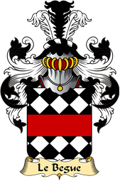 French Family Coat of Arms (v.23) for Begue (le)