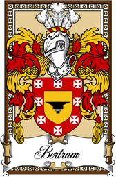 Scottish Coat of Arms Bookplate for Bertram