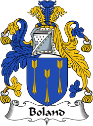 English Coat of Arms for the family Boland