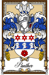 Scottish Coat of Arms Bookplate for Panther