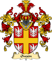 Welsh Family Coat of Arms (v.25) Owain (AP GRUFFUDD, or Owen)