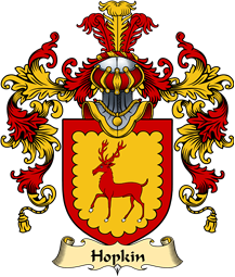 Welsh Family Coat of Arms (v.25) Hopkin (DAVID- of Dan-y-graig, Swansea)