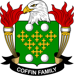 Coat of arms used by the Coffin family in the United States of America