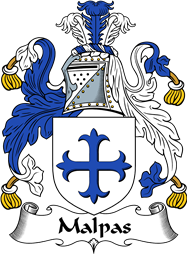 English Coat of Arms for the family Malpas