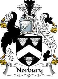 English Coat of Arms for the family Norbury or Norbery