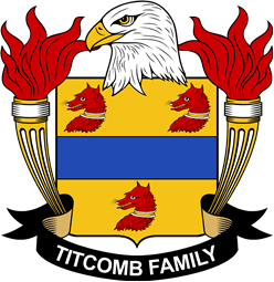 Coat of arms used by the Titcomb family in the United States of America