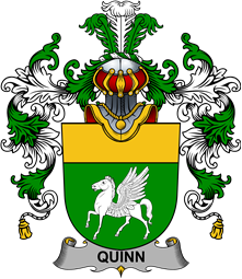 Irish Family Coat of Arms (v.25b) Quinn or O