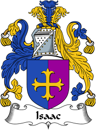 English Coat of Arms for the family Isaac