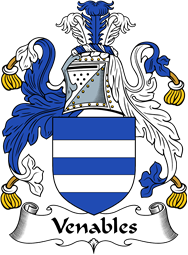 English Coat of Arms for the family Venables