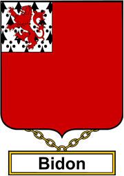 English Coat of Arms Shield Badge for Bidon