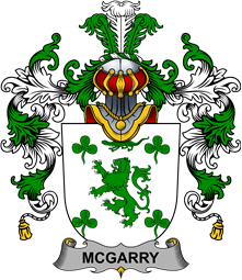 Irish Family Coat of Arms (v.25b) McGarry or Garry