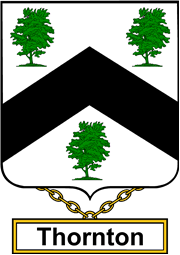 English Coat of Arms Shield Badge for Thornton