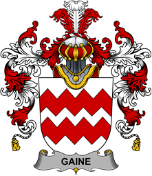 Irish Family Coat of Arms (v.25b) Gaine or Gainey