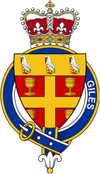 British Garter Coat of Arms for Giles (England)