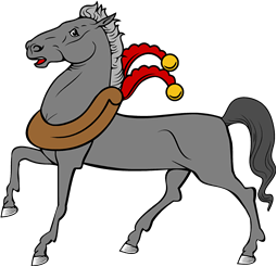 Horse Passant with Hames