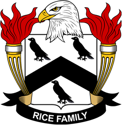Coat of arms used by the Rice family in the United States of America
